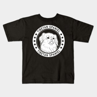 Tibetan Spaniel Dog Portrait Kids T-Shirt